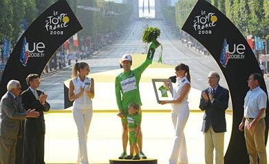 Oscar Freire gewinnt als erster Spanier das Grne Trikot der Tour de France (www.letour.fr)