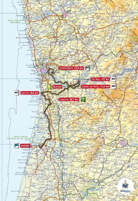 Streckenverlauf Volta a Portugal em Bicicleta - Etappe 6