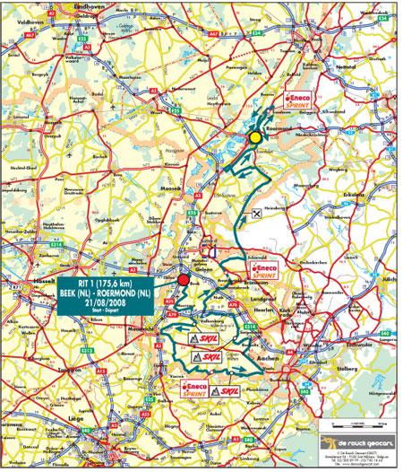 Streckenverlauf Eneco Tour 2008 - Etappe 1