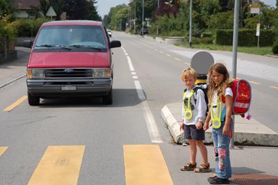  Am Fugngerstreifen soll vorbildlich angehalten werden (Bild: Kapo Thurgau) 