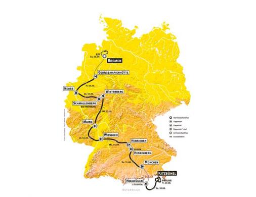 Die Strecke der Deutschland-Tour 2008