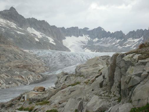 Blick Richtung Rhone Gletscher