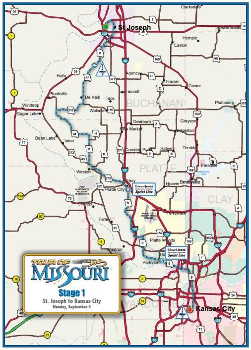 Streckenverlauf Tour of Missouri 2008 - Etappe 1