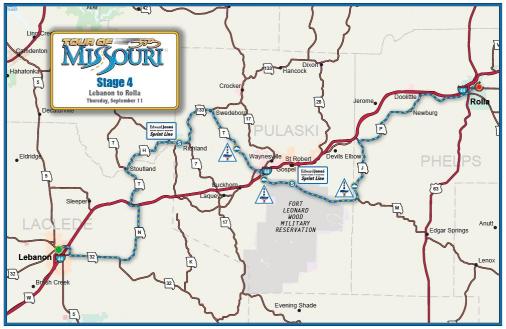 Streckenverlauf Tour of Missouri 2008 - Etappe 4