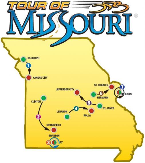 Streckenverlauf Tour of Missouri 2008