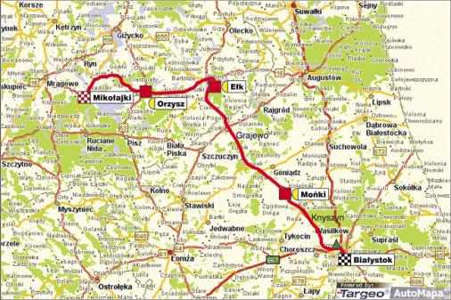 Streckenverlauf Tour de Pologne 2008 - Etappe 3