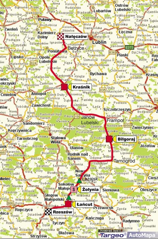Streckenverlauf Tour de Pologne 2008 - Etappe 5