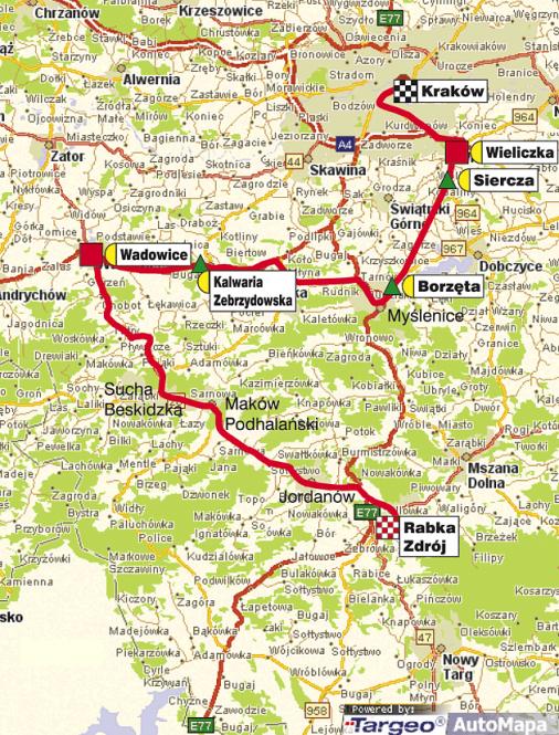 Streckenverlauf Tour de Pologne 2008 - Etappe 7