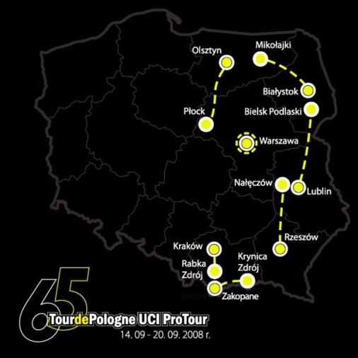 Streckenverlauf Tour de Pologne 2008