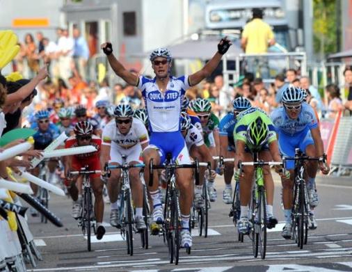 Tom Boonen gewinnt seine zweite Etappe bei der Vuelta 2008 (Foto: www.lavuelta.com)