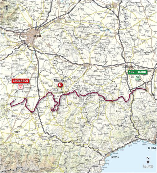 Streckenverlauf Giro del Piemonte 2008