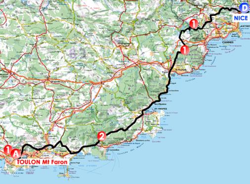 Streckenverlauf Tour Mditerranen 2009 - Etappe 6