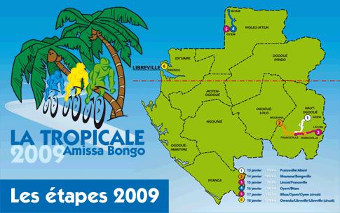 Streckenverlauf La Tropicale Amissa Bongo (Tabo) 2009