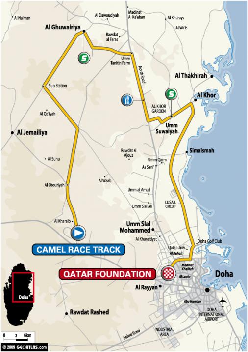 Streckenverlauf Tour of Qatar 2009 - Etappe 5
