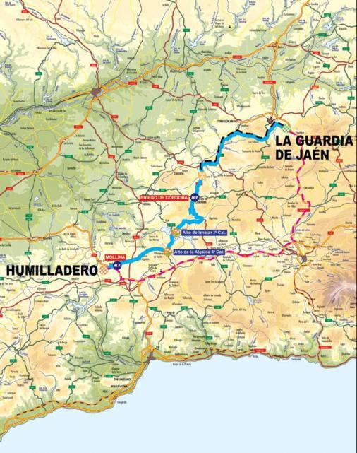Streckenverlauf Vuelta a Andalucia Ruta Ciclista Del Sol 2009 - Etappe 1