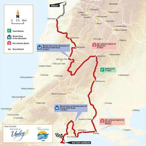 Streckenverlauf Tour Down Under 2009 - Etappe 3